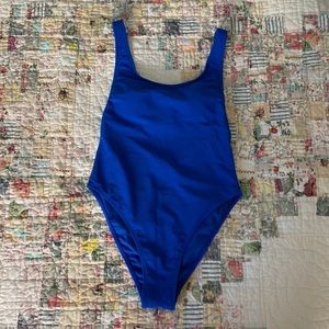 Bright Blue One Piece Bathing Suit